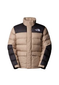 Kurtka męska The North Face Limbra 0A89EGBOX1 - brązowo-czarna. Typ kołnierza: kaptur. Kolor: czarny, brązowy, wielokolorowy. Materiał: syntetyk, poliester, puch
