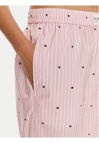 ROTATE Spodnie materiałowe 1125002976 Różowy Straight Fit. Kolor: różowy. Materiał: bawełna #2