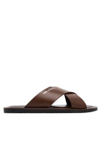Karl Lagerfeld - KARL LAGERFELD Klapki Kastor III KL70214 Brązowy. Kolor: brązowy. Materiał: skóra