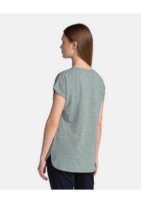 Damski bawełniany t-shirt Kilpi NELLIM-W. Kolor: zielony. Materiał: bawełna. Sport: turystyka piesza
