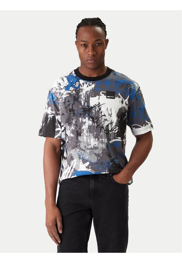 Karl Lagerfeld Jeans T-Shirt B1M17076 Kolorowy Regular Fit. Materiał: bawełna. Wzór: kolorowy