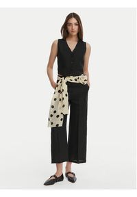 Marella Kamizelka garniturowa Veranda 2615151032 Czarny Regular Fit. Kolor: czarny. Materiał: len #3