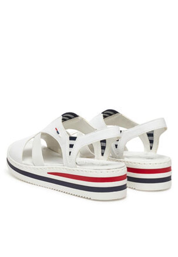 Rieker Sandały V02Y5-80 Biały. Kolor: biały. Materiał: syntetyk, materiał