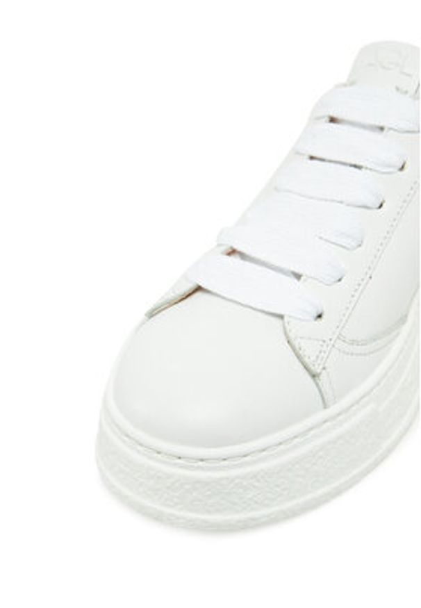 AGL Sneakersy Giuly Lace Up D946001PGKA076A634 Biały. Kolor: biały. Materiał: skóra