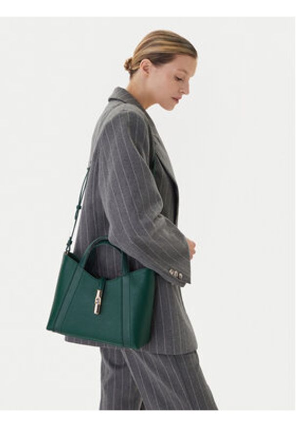 Furla Torebka Goccia Shopper Bag S WB01789 BX3353 KH 4282S Zielony. Kolor: zielony. Materiał: skórzane
