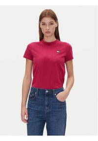 Tommy Jeans T-Shirt Tjw Reg Badge Tee DW0DW20153 Różowy Regular Fit. Kolor: różowy. Materiał: bawełna