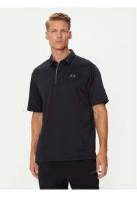 Under Armour Polo UA Tech 1290140 Czarny Loose Fit. Typ kołnierza: polo. Kolor: czarny. Materiał: syntetyk