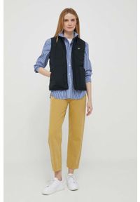 TOMMY HILFIGER - Tommy Hilfiger koszula bawełniana damska kolor niebieski relaxed z kołnierzykiem klasycznym. Typ kołnierza: kołnierzyk klasyczny. Kolor: niebieski. Materiał: bawełna. Długość: długie. Styl: klasyczny #4