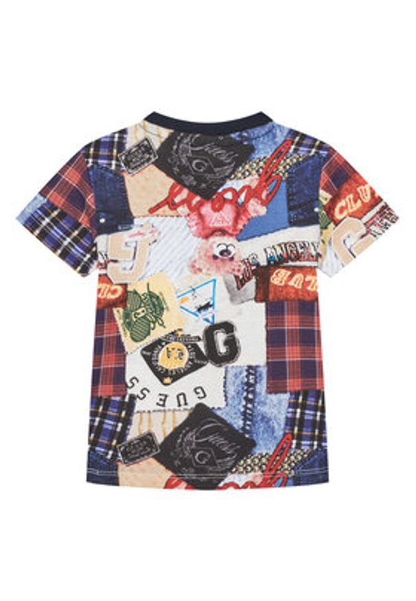 Guess T-Shirt N5YI04 K8HM4 Kolorowy Regular Fit. Materiał: bawełna. Wzór: kolorowy
