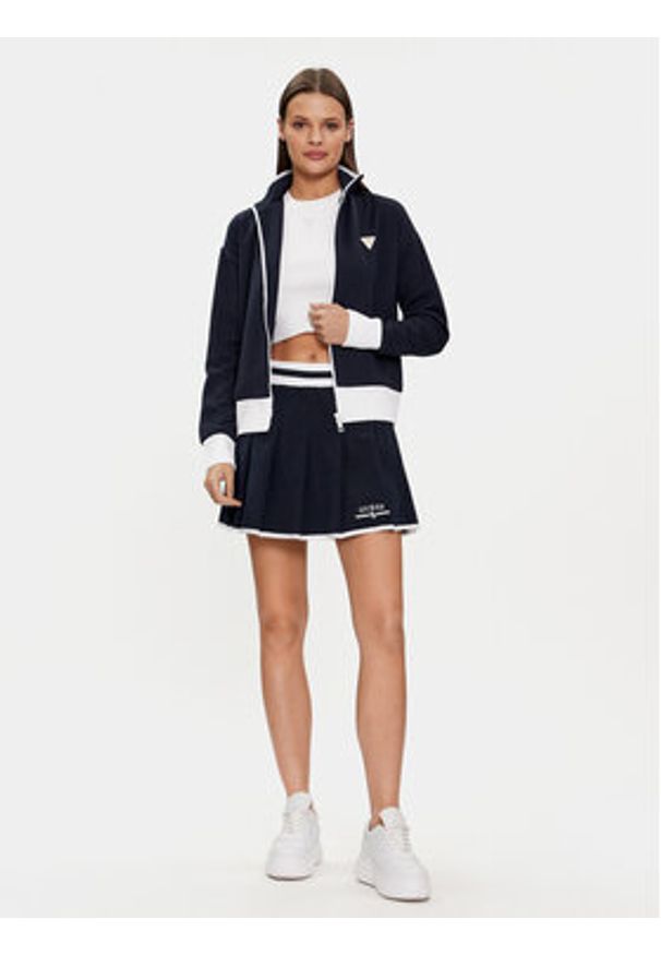 Guess Bluza Mylah V4GQ02 KBFB2 Granatowy Regular Fit. Kolor: niebieski. Materiał: syntetyk