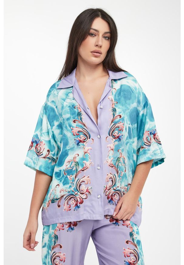 Versace Jeans Couture - Koszula damska ze wzorem VERSACE JEANS COUTURE