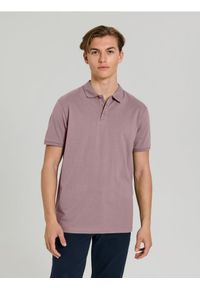 Sinsay - Koszulka polo - różowy. Typ kołnierza: polo. Kolor: różowy