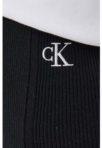 Calvin Klein Jeans spódnica kolor czarny mini ołówkowa. Kolor: czarny. Materiał: dzianina #2