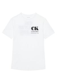 Calvin Klein Jeans T-Shirt Resort Graphic LV04RG802G Biały Regular Fit. Kolor: biały. Materiał: bawełna #1