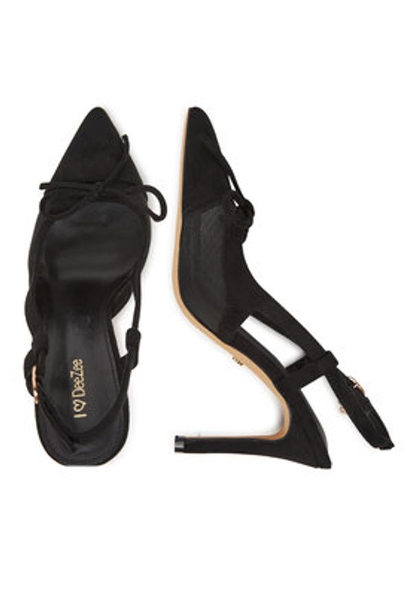 DeeZee Sandały AU-8268-10 Czarny. Kolor: czarny. Materiał: materiał
