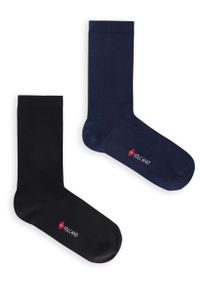 Volcano - Wysokie, prążkowane skarpety męskie A-VOLCAN, dwupak. Materiał: prążkowany. Wzór: nadruk #1