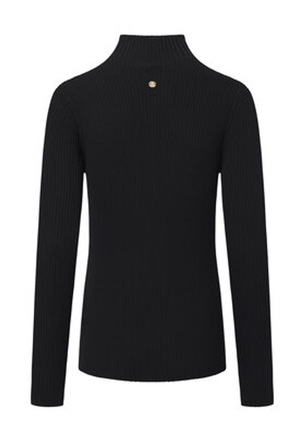 JOOP! Golf 58 JW224KN166 30033369 Czarny Regular Fit. Typ kołnierza: golf. Kolor: czarny. Materiał: wiskoza