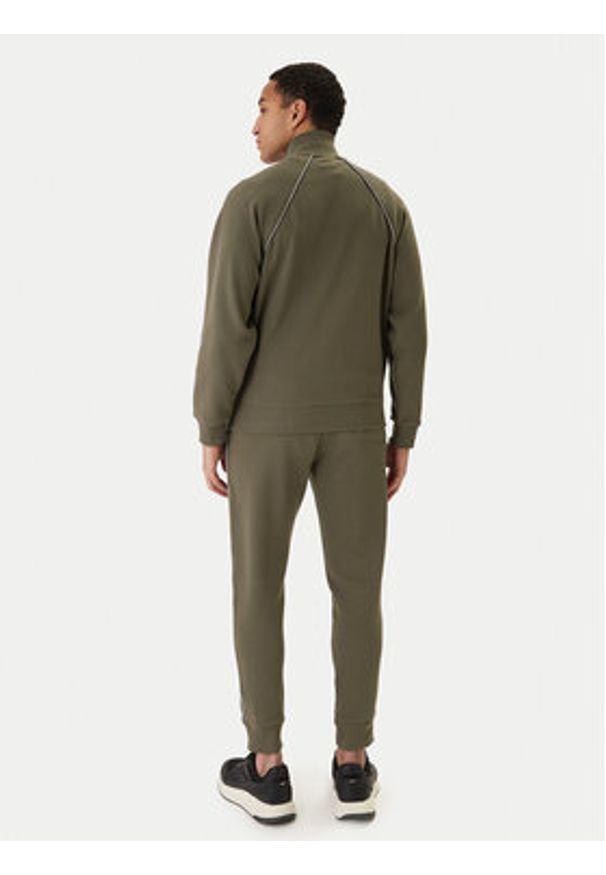 BOSS Dres 50555906 Khaki Regular Fit. Kolor: brązowy. Materiał: syntetyk, bawełna