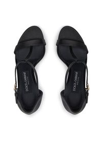 DOLCE & GABBANA - Dolce&Gabbana Sandały CR1766 A7630 Czarny. Kolor: czarny. Materiał: materiał #3