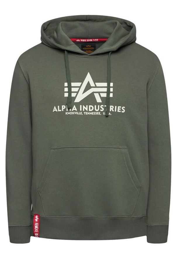 Alpha Industries Bluza Basic 178312 Zielony Regular Fit. Kolor: zielony. Materiał: bawełna