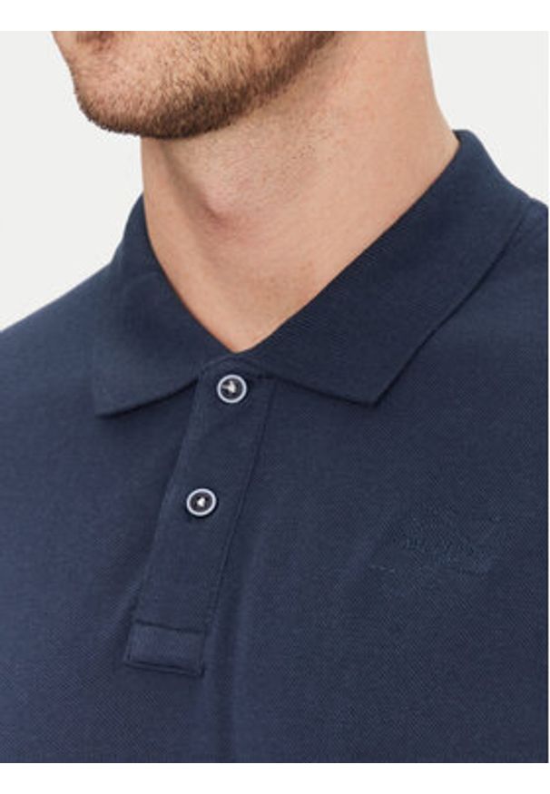 Blend Polo 20717857 Granatowy Regular Fit. Typ kołnierza: polo. Kolor: niebieski. Materiał: bawełna