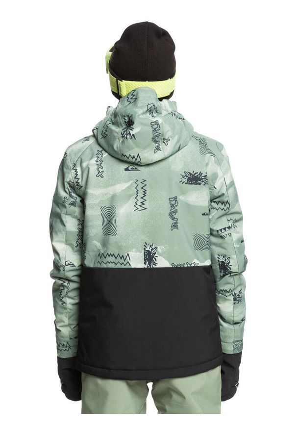 Quiksilver - Kurtka śnieżna dla Chłopcy MISSION Zielony. Kolor: zielony. Materiał: poliester, materiał. Sezon: zima. Sport: narciarstwo