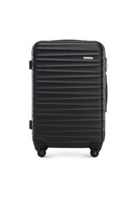 Wittchen - Zestaw walizek z ABS-u z żebrowaniem. Kolor: czarny. Materiał: guma #10
