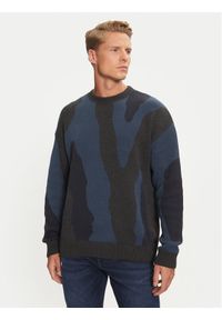 Mustang Sweter Elwood 1015473 Granatowy Regular Fit. Kolor: niebieski. Materiał: syntetyk