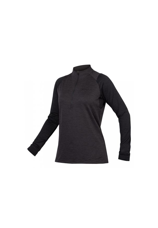 ENDURA - Longsleeve rowerowy damski Endura Singletrack Fleece. Kolor: czarny. Długość rękawa: długi rękaw