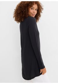 bonprix - Bawełniana bluzka z długim rękawem. Kolor: czarny. Materiał: bawełna. Długość rękawa: długi rękaw. Długość: długie #3