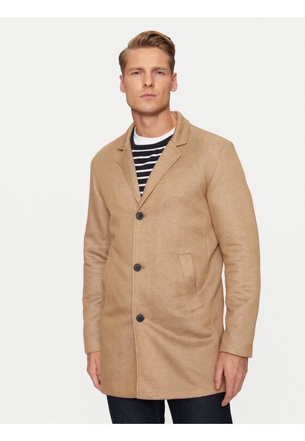 Jack & Jones Płaszcz przejściowy 12259805 Brązowy Regular Fit. Kolor: brązowy. Materiał: syntetyk