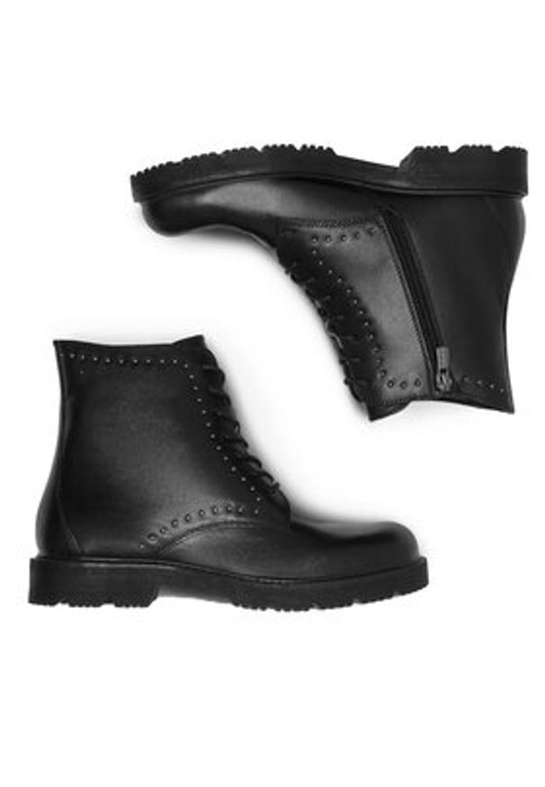 Sergio Bardi Trzewiki WI23-A1018-03SB Czarny. Kolor: czarny. Materiał: skóra