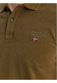 Napapijri Polo Elbas NP0A4GDL Zielony Regular Fit. Typ kołnierza: polo. Kolor: zielony. Materiał: bawełna #4