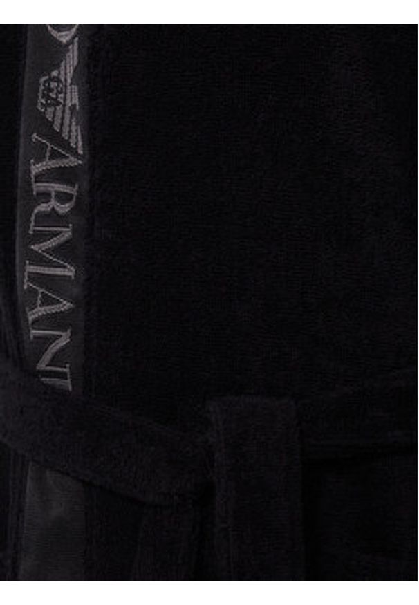 Emporio Armani Underwear Szlafrok EM002255 AF14986 UC001 Czarny. Kolor: czarny. Materiał: bawełna