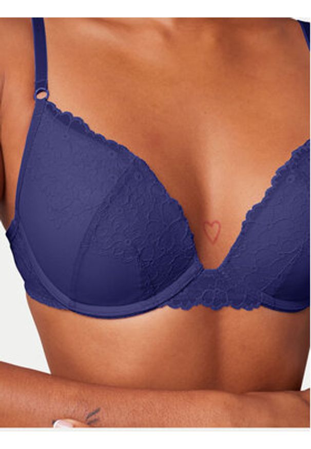 Triumph Biustonosz z fiszbiną Bright Spotlight 10217444 Niebieski. Kolor: niebieski. Materiał: syntetyk