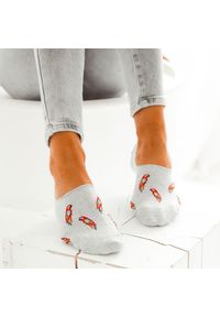 Milena - Szare mikrostopki damskie papugi (model 804). Kolor: szary. Materiał: elastan, poliamid, bawełna