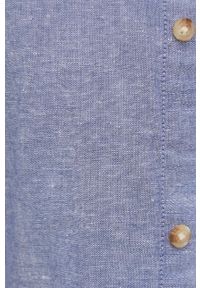 Jack & Jones koszula męska kolor fioletowy slim z kołnierzykiem button-down. Typ kołnierza: button down. Kolor: fioletowy. Materiał: tkanina. Wzór: gładki