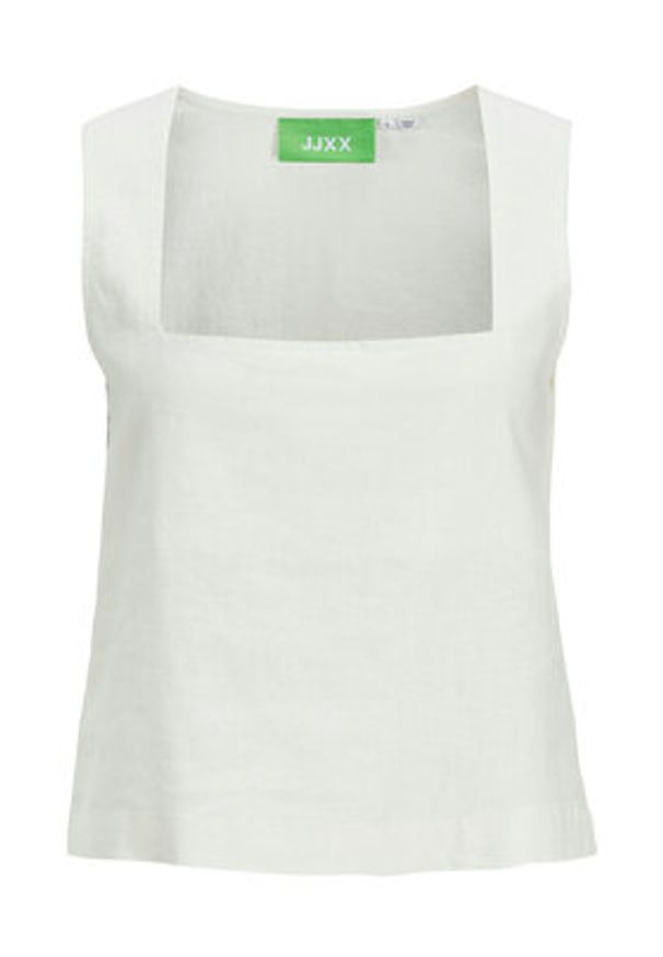 JJXX Top Breeze 12269734 Biały Relaxed Fit. Kolor: biały. Materiał: len