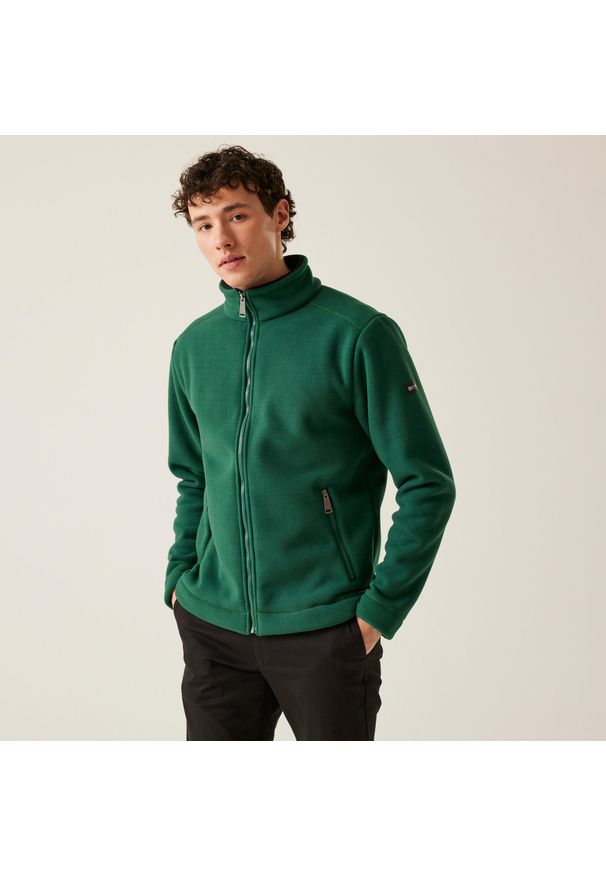 Polar turystyczny męski Garrian II Regatta z suwakiem. Kolor: zielony. Materiał: polar. Sezon: zima. Styl: sportowy. Sport: turystyka piesza