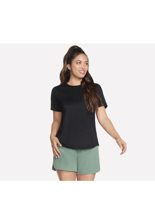 skechers - Koszulka Damska Skechers. Kolor: czarny