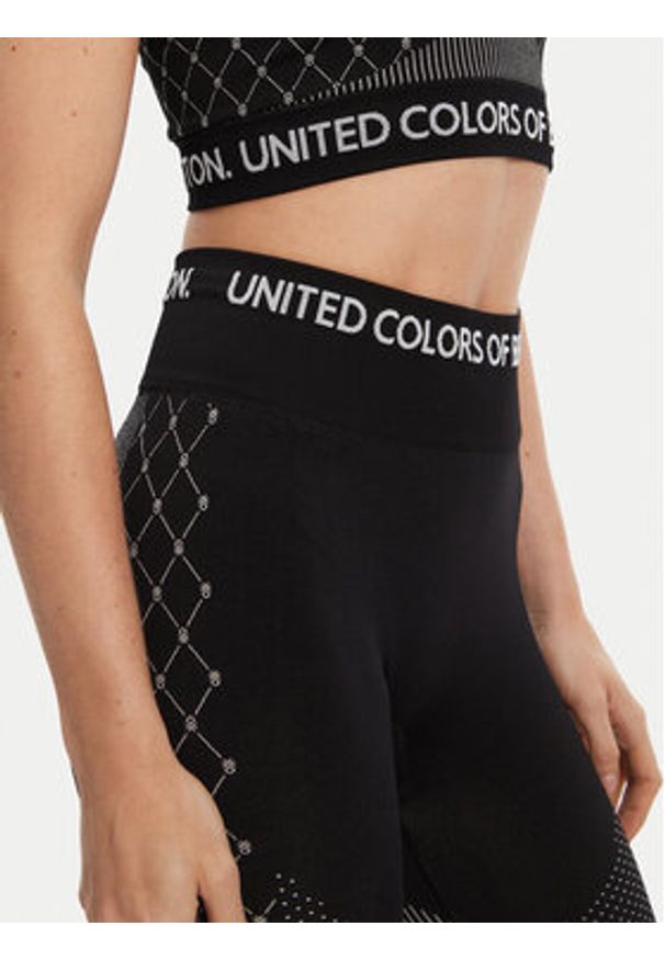 United Colors of Benetton - United Colors Of Benetton Legginsy 3SW63F04I Czarny Slim Fit. Kolor: czarny. Materiał: syntetyk
