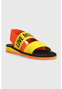 Love Moschino sandały damskie kolor pomarańczowy JA16033G0GJN440A. Kolor: pomarańczowy. Materiał: materiał #4
