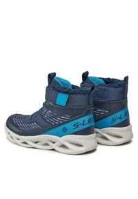 skechers - Skechers Sneakersy Twisted-Brights 401651L/NVBL Granatowy. Kolor: niebieski. Materiał: materiał
