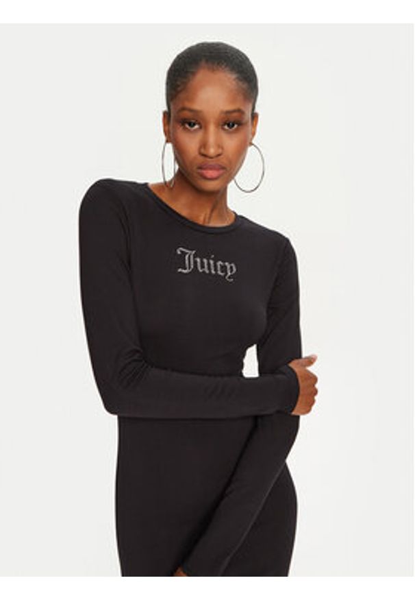 Juicy Couture Sukienka codzienna Dizzie JCWED24309 Czarny Slim Fit. Okazja: na co dzień. Kolor: czarny. Typ sukienki: proste. Styl: casual