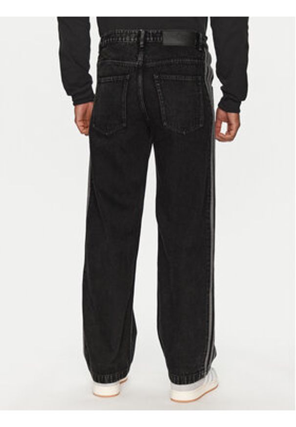 Adidas - adidas Jeansy adicolor Denim Firebird JC6718 Czarny Straight Fit. Kolor: czarny