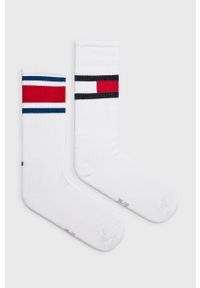 TOMMY HILFIGER - Tommy Hilfiger - Skarpetki (2-pack). Kolor: biały. Materiał: bawełna, materiał, poliamid, elastan. Wzór: gładki #1