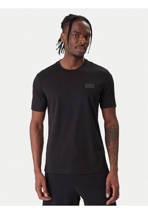 EA7 Emporio Armani T-Shirt 7M001487 AF17789 UC001 Czarny Regular Fit. Kolor: czarny. Materiał: bawełna