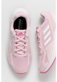 Adidas - adidas Buty kolor różowy. Nosek buta: okrągły. Zapięcie: sznurówki. Kolor: różowy. Materiał: guma. Sport: bieganie #5