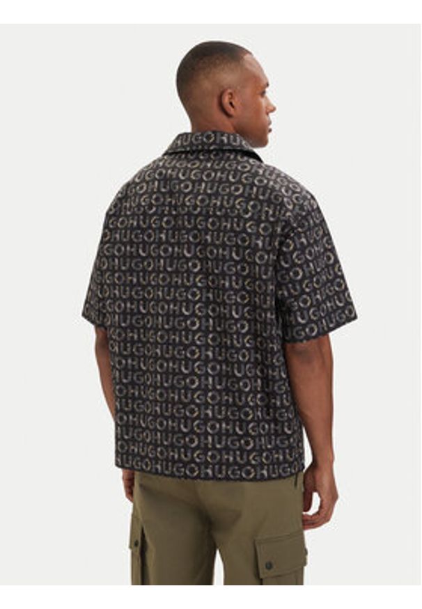 Hugo - HUGO Koszula Espino 50560606 Kolorowy Oversize. Materiał: bawełna. Wzór: kolorowy
