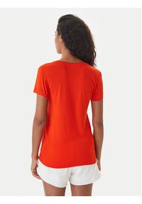 Emporio Armani T-Shirt EW000408 AF19024 U5029 Koralowy Regular Fit. Kolor: pomarańczowy. Materiał: bawełna #4